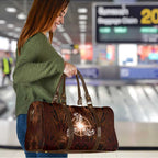 New Zealand Matariki Tupuanuku Travel Bag Maori Moko Brown Galaxy