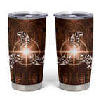 New Zealand Matariki Tupuanuku Tumbler Cup Maori Moko Brown Galaxy