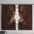 New Zealand Matariki Tupuanuku Window Curtain Maori Moko Brown Galaxy