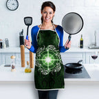 New Zealand Matariki Tupuarangi Apron Maori Moko Green Galaxy