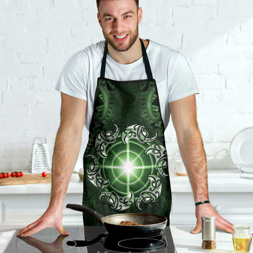 New Zealand Matariki Tupuarangi Apron Maori Moko Green Galaxy