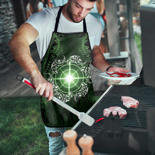 New Zealand Matariki Tupuarangi Apron Maori Moko Green Galaxy