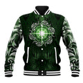 New Zealand Matariki Tupuarangi Baseball Jacket Maori Moko Green Galaxy