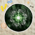 New Zealand Matariki Tupuarangi Beach Blanket Maori Moko Green Galaxy
