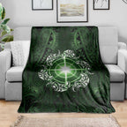 New Zealand Matariki Tupuarangi Blanket Maori Moko Green Galaxy