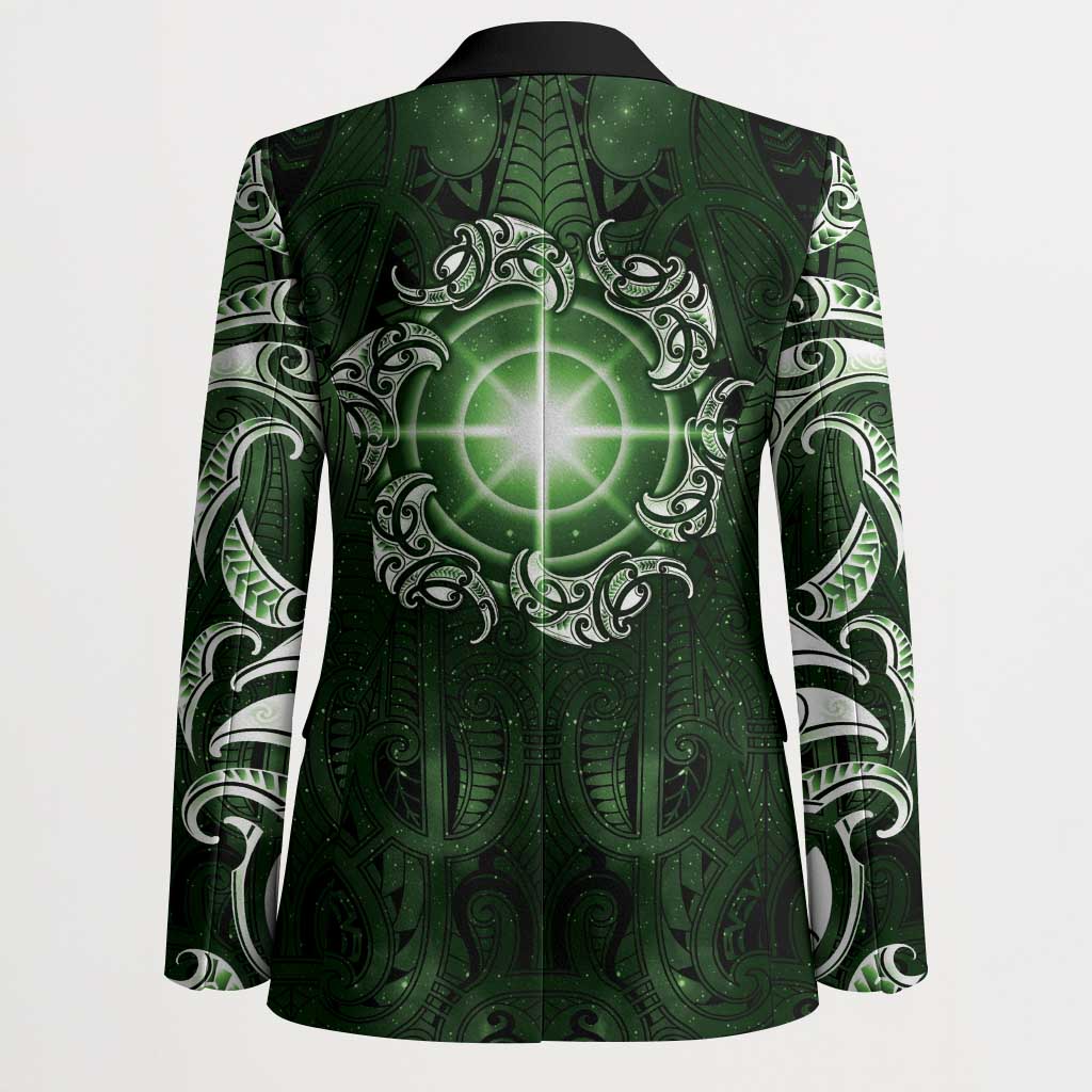 New Zealand Matariki Tupuarangi Blazer Maori Moko Green Galaxy