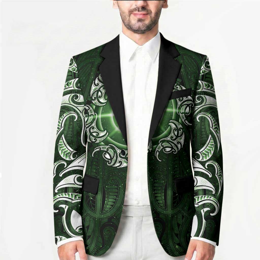 New Zealand Matariki Tupuarangi Blazer Maori Moko Green Galaxy