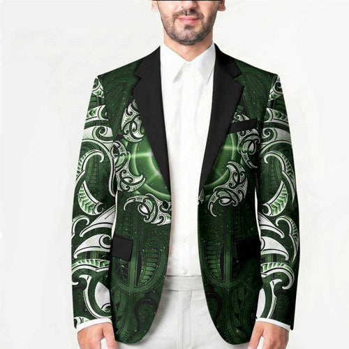 New Zealand Matariki Tupuarangi Blazer Maori Moko Green Galaxy