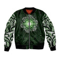 New Zealand Matariki Tupuarangi Bomber Jacket Maori Moko Green Galaxy