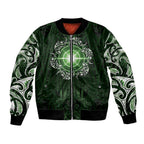 New Zealand Matariki Tupuarangi Bomber Jacket Maori Moko Green Galaxy