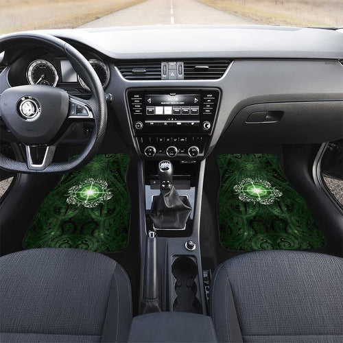 New Zealand Matariki Tupuarangi Car Mats Maori Moko Green Galaxy