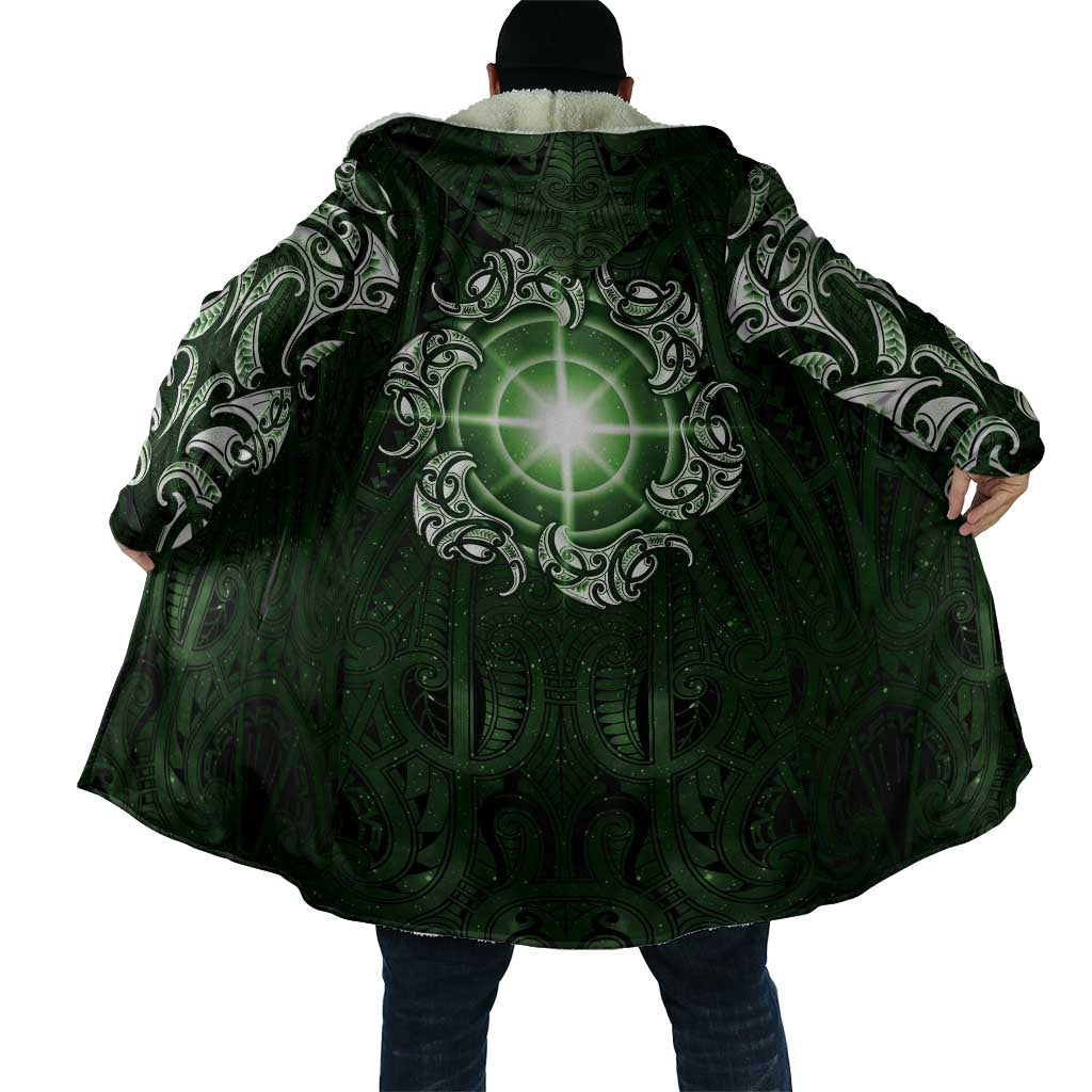New Zealand Matariki Tupuarangi Cloak Maori Moko Green Galaxy