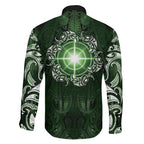 New Zealand Matariki Tupuarangi Family Matching Mermaid Dress and Hawaiian Shirt Maori Moko Green Galaxy