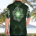 New Zealand Matariki Tupuarangi Hawaiian Shirt Maori Moko Green Galaxy