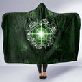 New Zealand Matariki Tupuarangi Hooded Blanket Maori Moko Green Galaxy