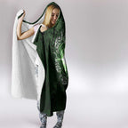 New Zealand Matariki Tupuarangi Hooded Blanket Maori Moko Green Galaxy