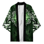 New Zealand Matariki Tupuarangi Kimono Maori Moko Green Galaxy