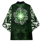 New Zealand Matariki Tupuarangi Kimono Maori Moko Green Galaxy