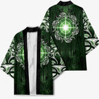 New Zealand Matariki Tupuarangi Kimono Maori Moko Green Galaxy