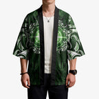 New Zealand Matariki Tupuarangi Kimono Maori Moko Green Galaxy