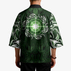 New Zealand Matariki Tupuarangi Kimono Maori Moko Green Galaxy