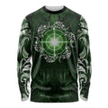 New Zealand Matariki Tupuarangi Long Sleeve Shirt Maori Moko Green Galaxy