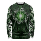 New Zealand Matariki Tupuarangi Long Sleeve Shirt Maori Moko Green Galaxy