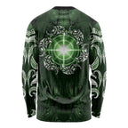 New Zealand Matariki Tupuarangi Long Sleeve Shirt Maori Moko Green Galaxy