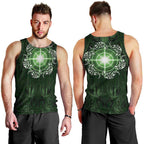 New Zealand Matariki Tupuarangi Men Tank Top Maori Moko Green Galaxy