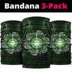 New Zealand Matariki Tupuarangi Neck Gaiter Maori Moko Green Galaxy