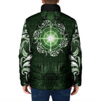 New Zealand Matariki Tupuarangi Padded Jacket Maori Moko Green Galaxy