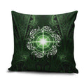 New Zealand Matariki Tupuarangi Pillow Cover Maori Moko Green Galaxy