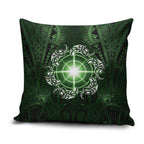 New Zealand Matariki Tupuarangi Pillow Cover Maori Moko Green Galaxy