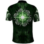 New Zealand Matariki Tupuarangi Polo Shirt Maori Moko Green Galaxy