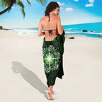 New Zealand Matariki Tupuarangi Sarong Maori Moko Green Galaxy