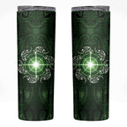 New Zealand Matariki Tupuarangi Skinny Tumbler Maori Moko Green Galaxy