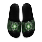 New Zealand Matariki Tupuarangi Slide Sandals Maori Moko Green Galaxy
