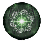 New Zealand Matariki Tupuarangi Spare Tire Cover Maori Moko Green Galaxy