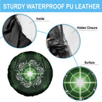 New Zealand Matariki Tupuarangi Spare Tire Cover Maori Moko Green Galaxy