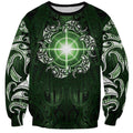New Zealand Matariki Tupuarangi Sweatshirt Maori Moko Green Galaxy