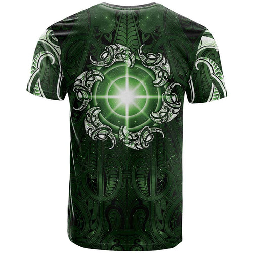 New Zealand Matariki Tupuarangi T Shirt Maori Moko Green Galaxy