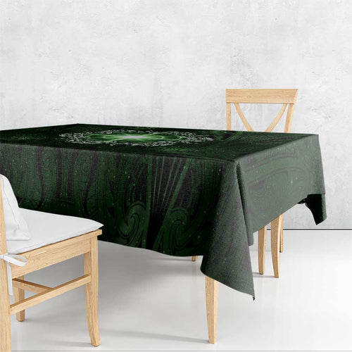 New Zealand Matariki Tupuarangi Tablecloth Maori Moko Green Galaxy