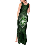 New Zealand Matariki Tupuarangi Tank Maxi Dress Maori Moko Green Galaxy