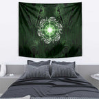 New Zealand Matariki Tupuarangi Tapestry Maori Moko Green Galaxy