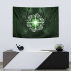 New Zealand Matariki Tupuarangi Tapestry Maori Moko Green Galaxy