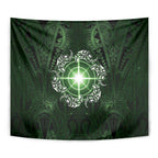 New Zealand Matariki Tupuarangi Tapestry Maori Moko Green Galaxy