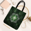 New Zealand Matariki Tupuarangi Tote Bag Maori Moko Green Galaxy