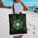 New Zealand Matariki Tupuarangi Tote Bag Maori Moko Green Galaxy