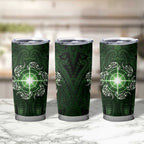 New Zealand Matariki Tupuarangi Tumbler Cup Maori Moko Green Galaxy
