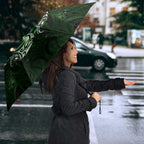 New Zealand Matariki Tupuarangi Umbrella Maori Moko Green Galaxy